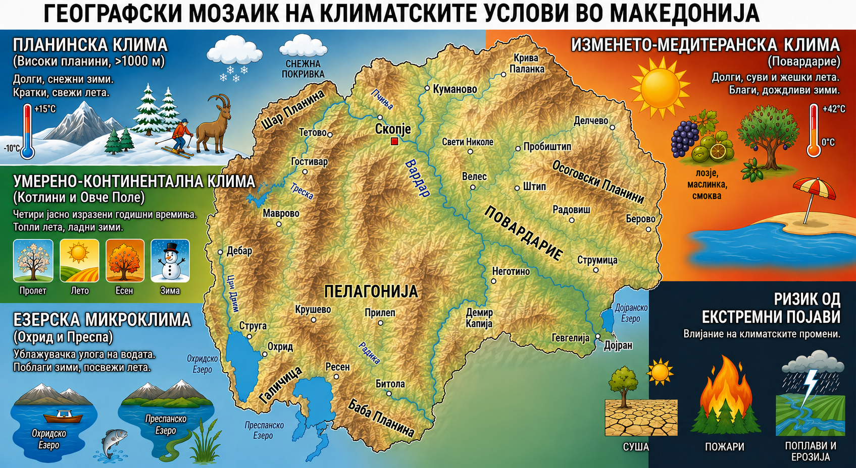 Географски мозаик на климатските услови во Македонија